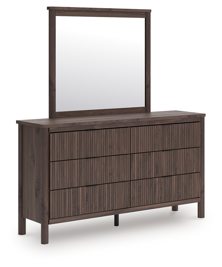 Pamytta - Dresser And Mirror - Brown