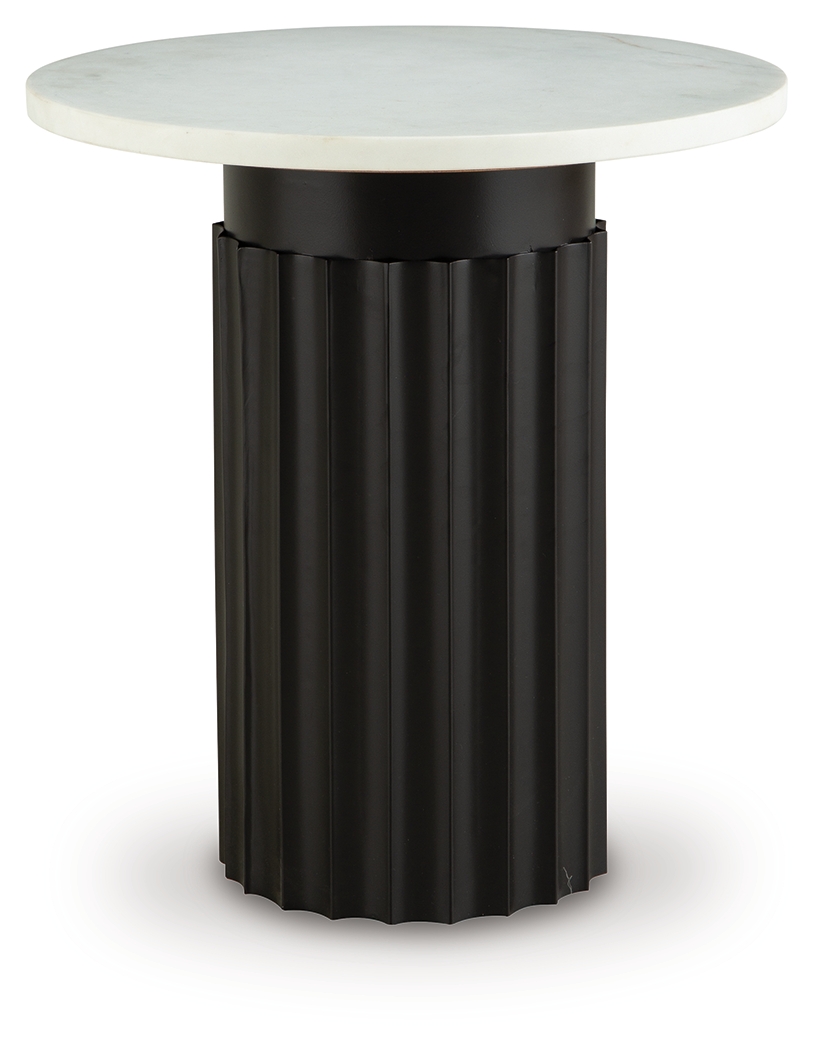 Wainstone - Accent Table - Black / White