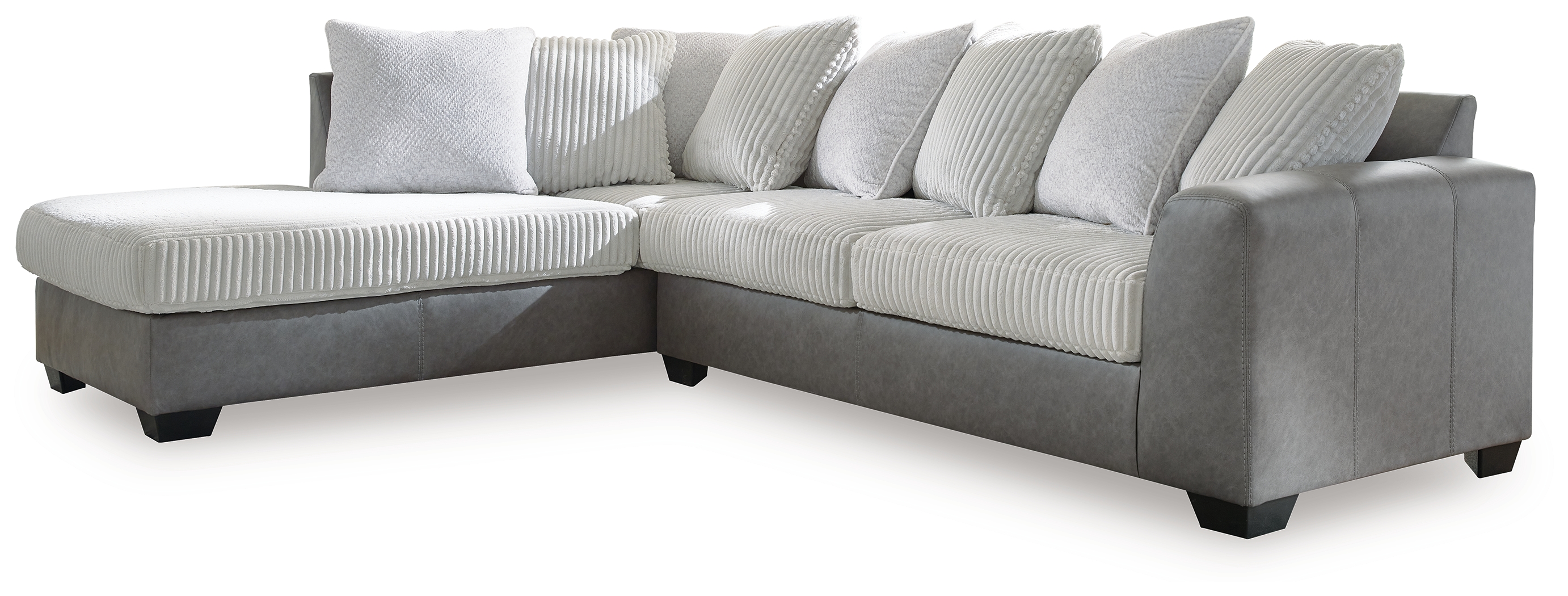 Clairette Court - 2-Piece Sectional With Laf Corner Chaise - Alloy