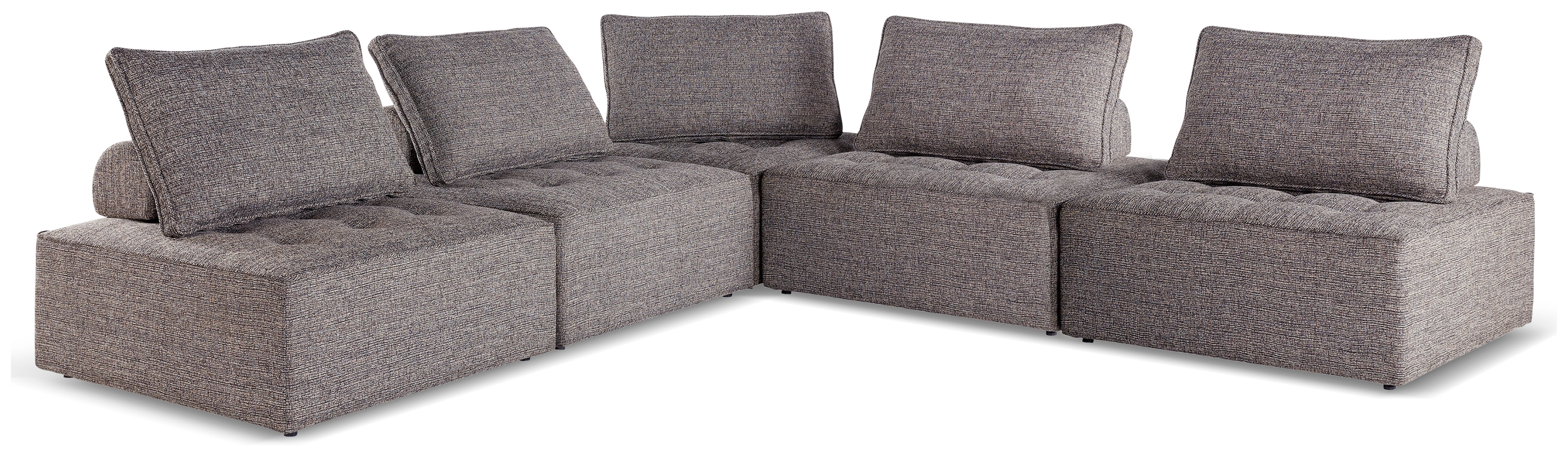 Bree Zee - 5-Piece Outdoor Modular Seating - Brown