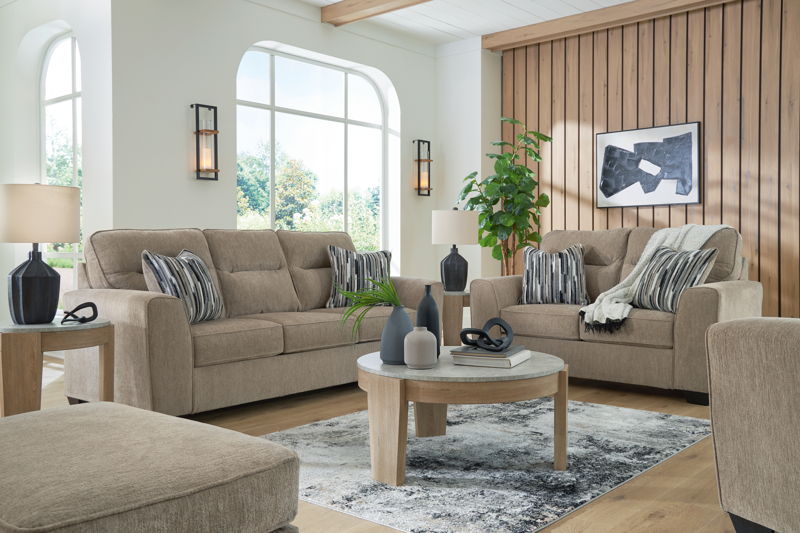 Olten - 4 Pc. - Sofa, Loveseat, Chair And A Half, Ottoman - Mocha