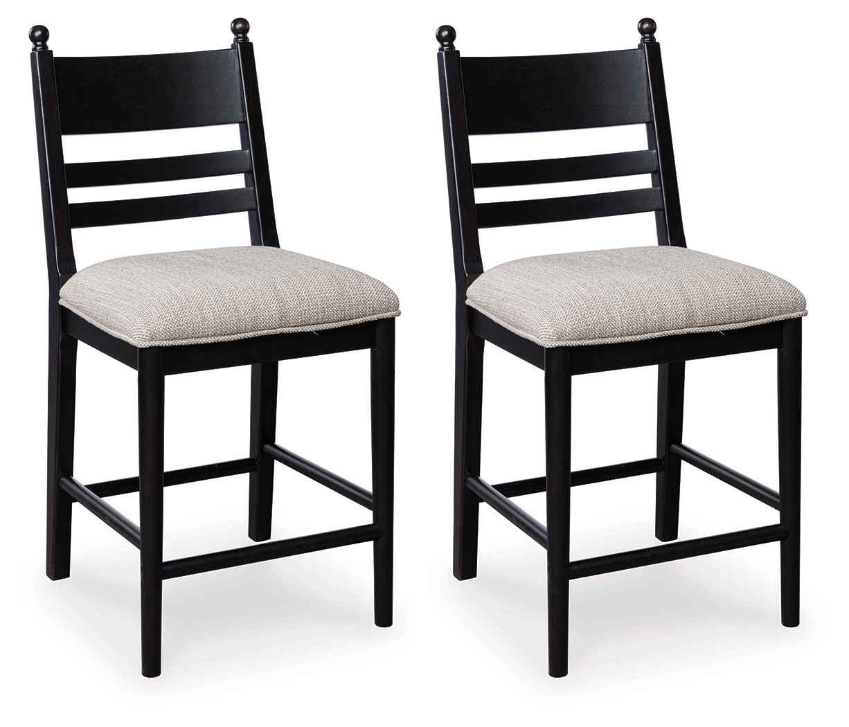 Greddinton - Upholstered Barstool (Set of 2) - Black