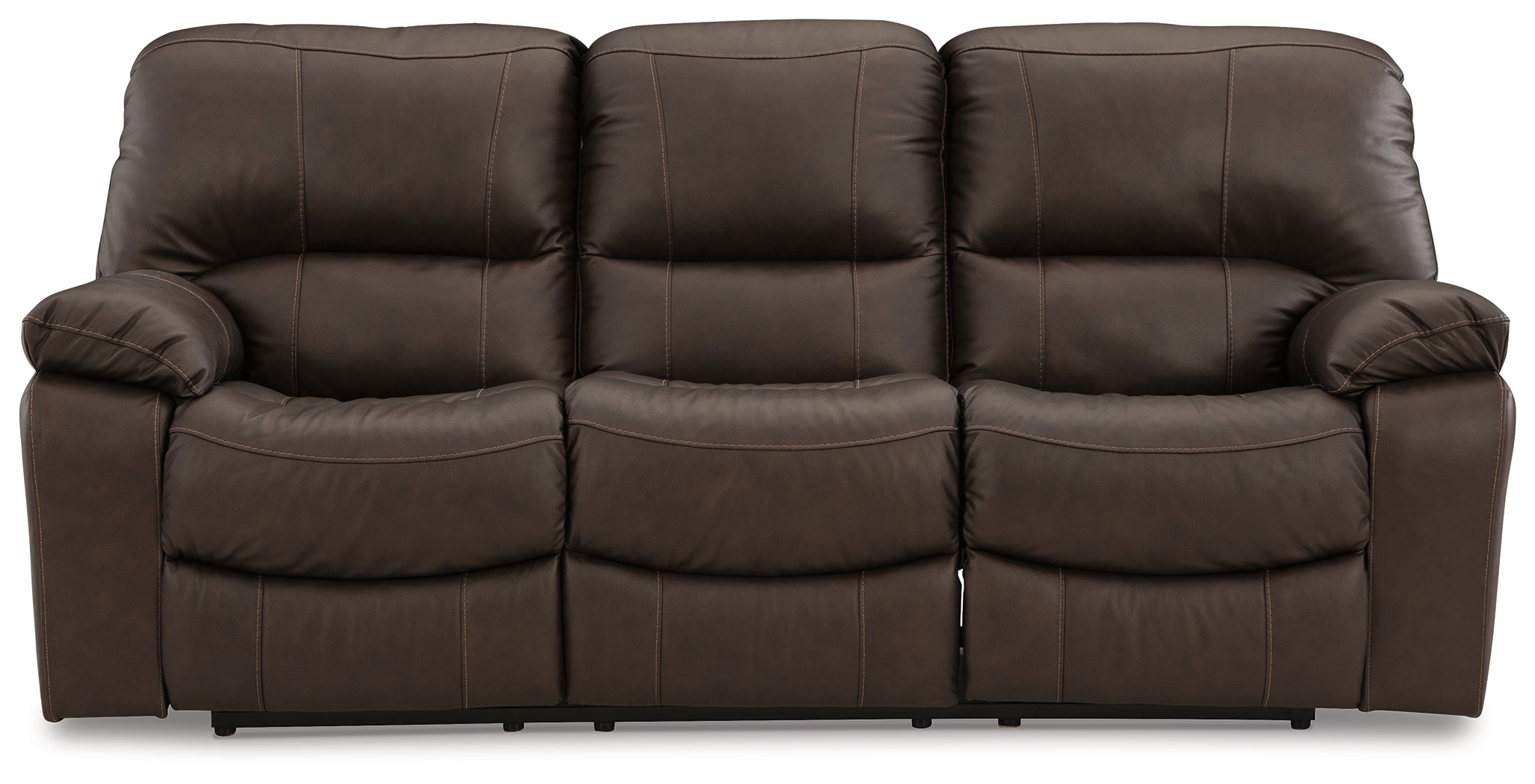 Leesworth - Power Reclining Sofa - Dark Brown