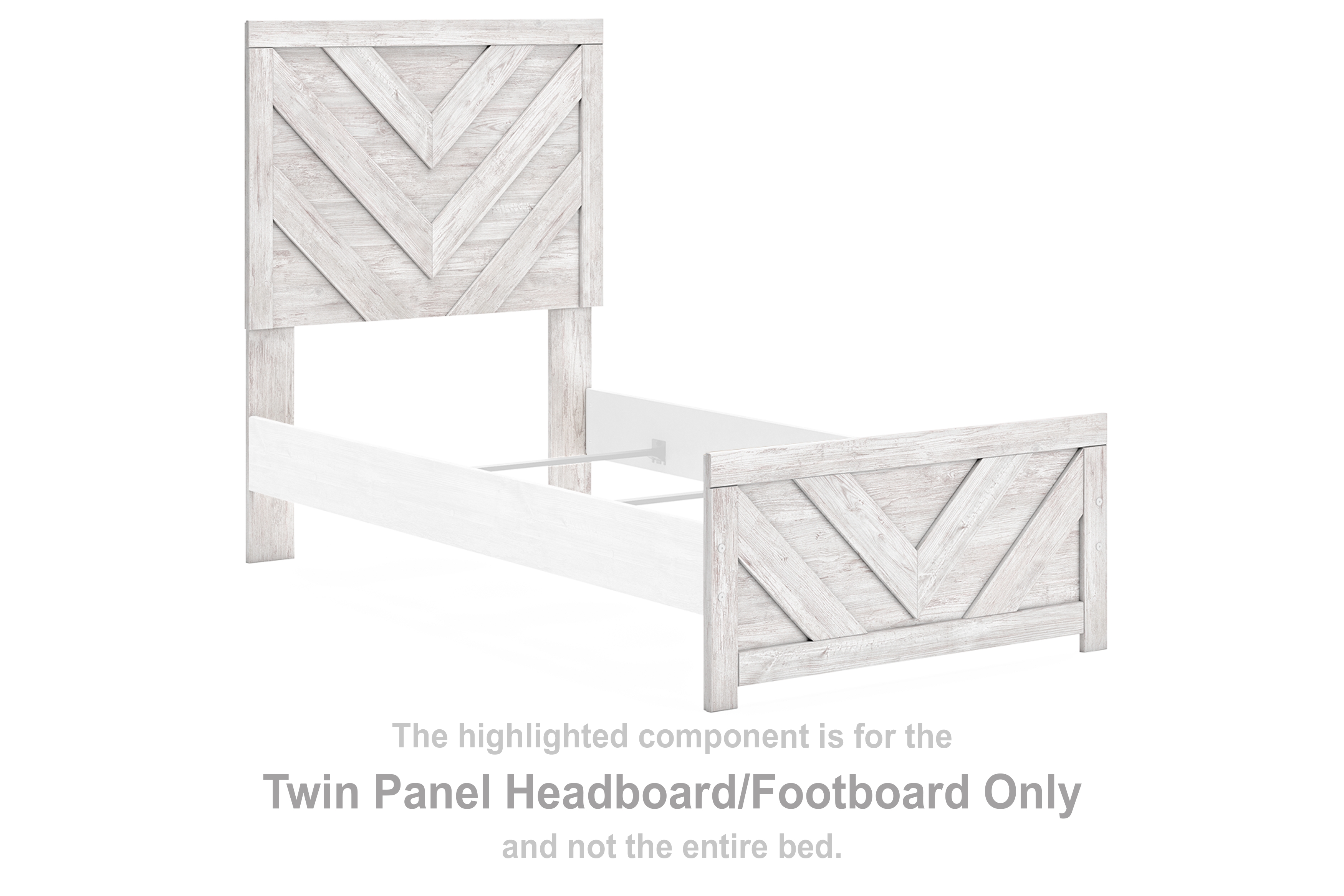 Cayboni - Twin Panel Headboard/Footboard - Whitewash