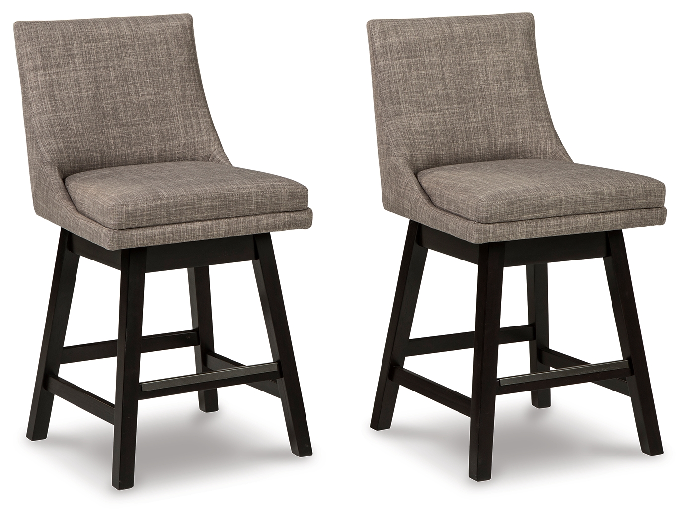 Tallenger - UPH Swivel Barstool (Set of 2) - Light Gray