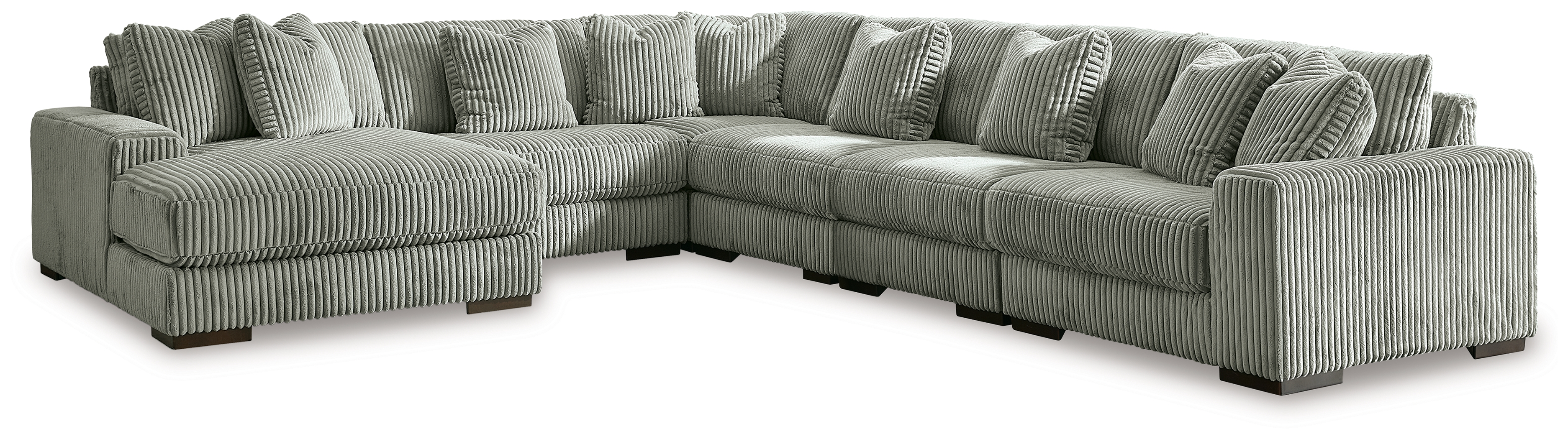 Lindyn - 6-Piece Sectional With Laf Corner Chaise - Fog