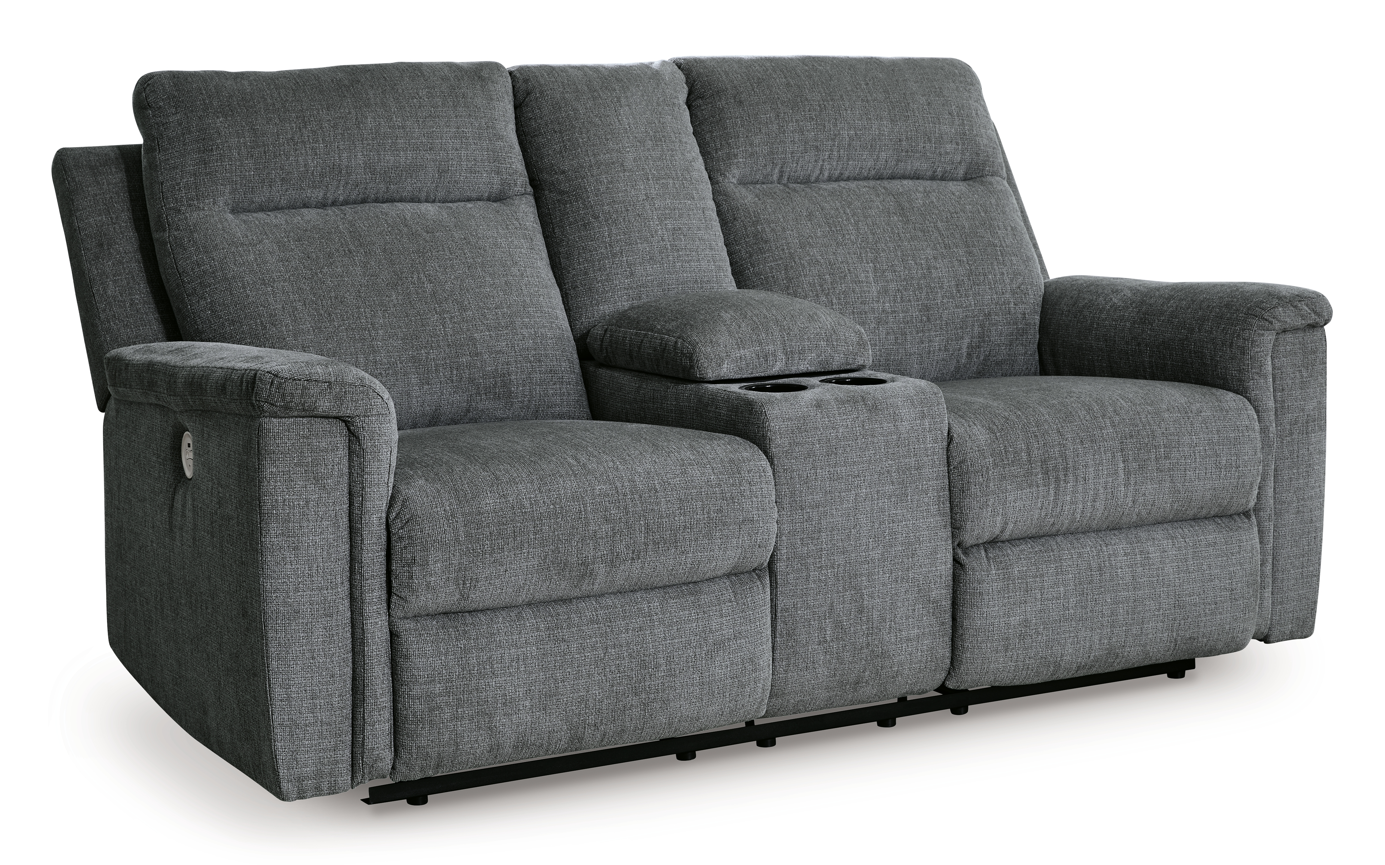 Barnsana - Dbl Power Reclining Loveseat with Console - Gravel