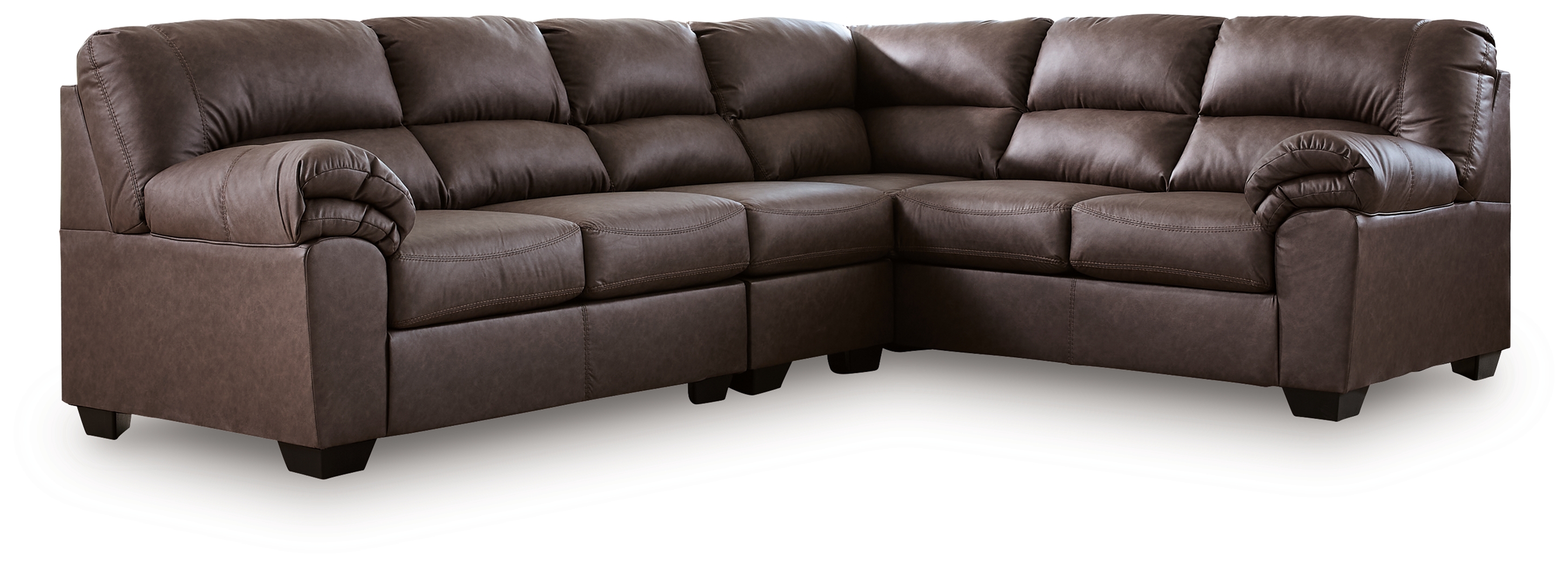 WillowBend - 3-Piece Sectional With RAF Sofa With Corner Wedge - Umber