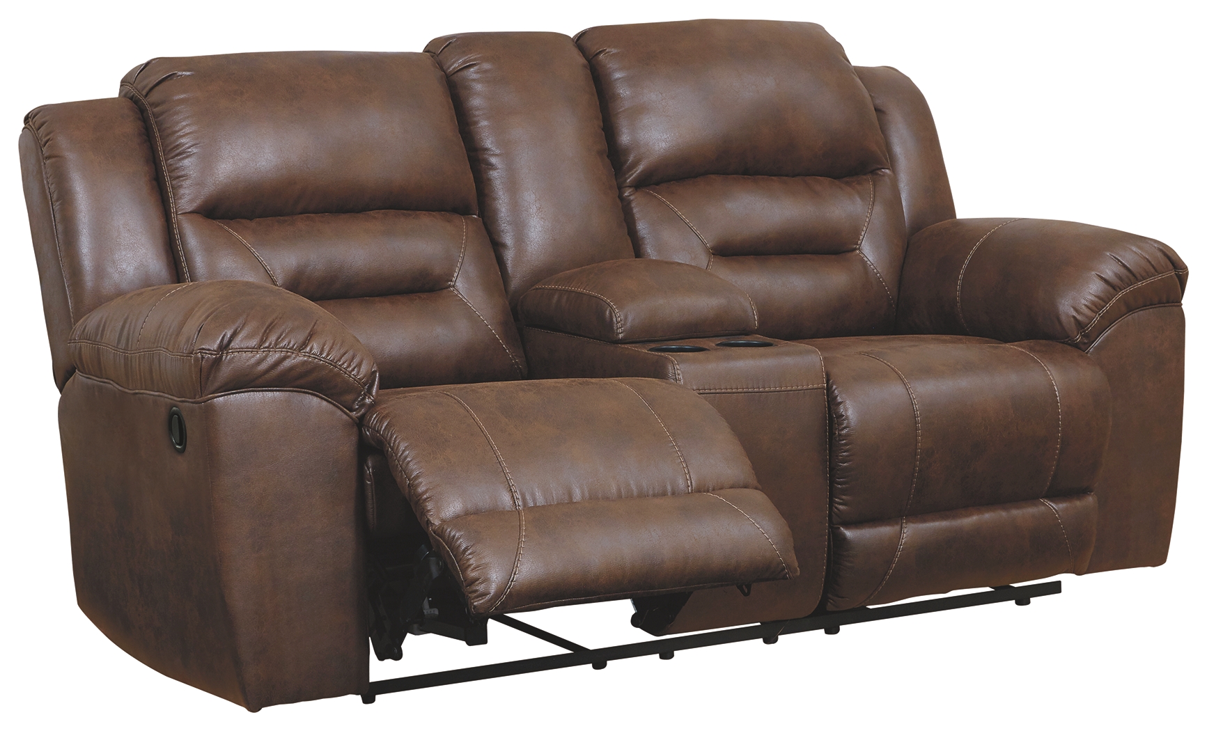 Stoneland - DBL REC PWR Loveseat w/Console - Chocolate