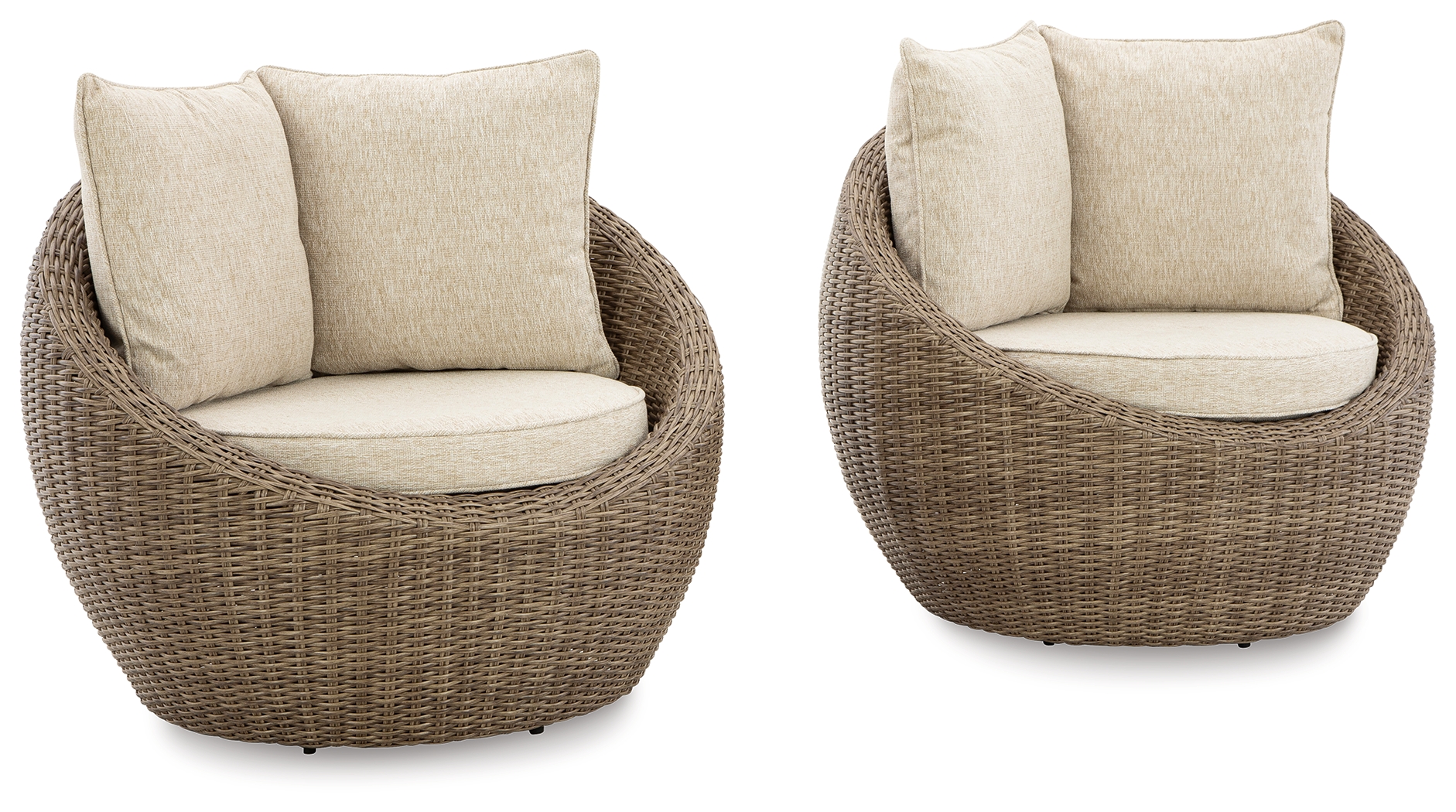 Danson - Swivel Lounge w/Cushion (Set of 2) - Beige