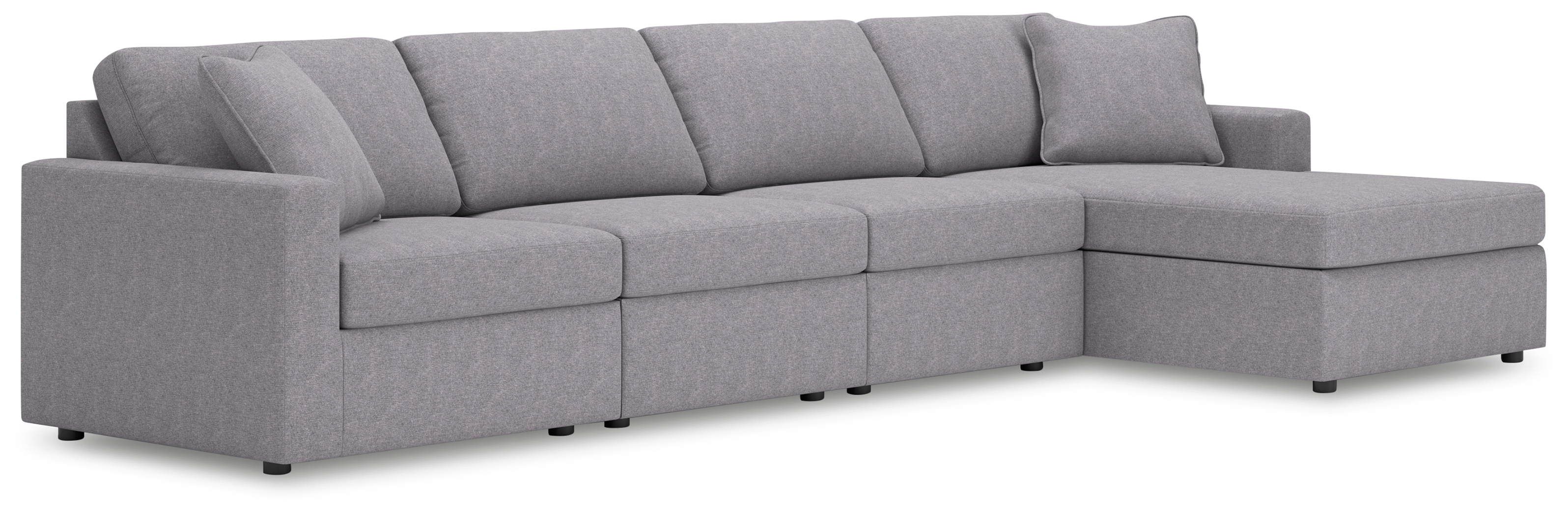 Modmax - 4-Piece Sectional With Raf Corner Chaise - Granite