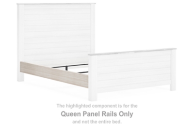 Willowton - Queen Panel Rails - Whitewash