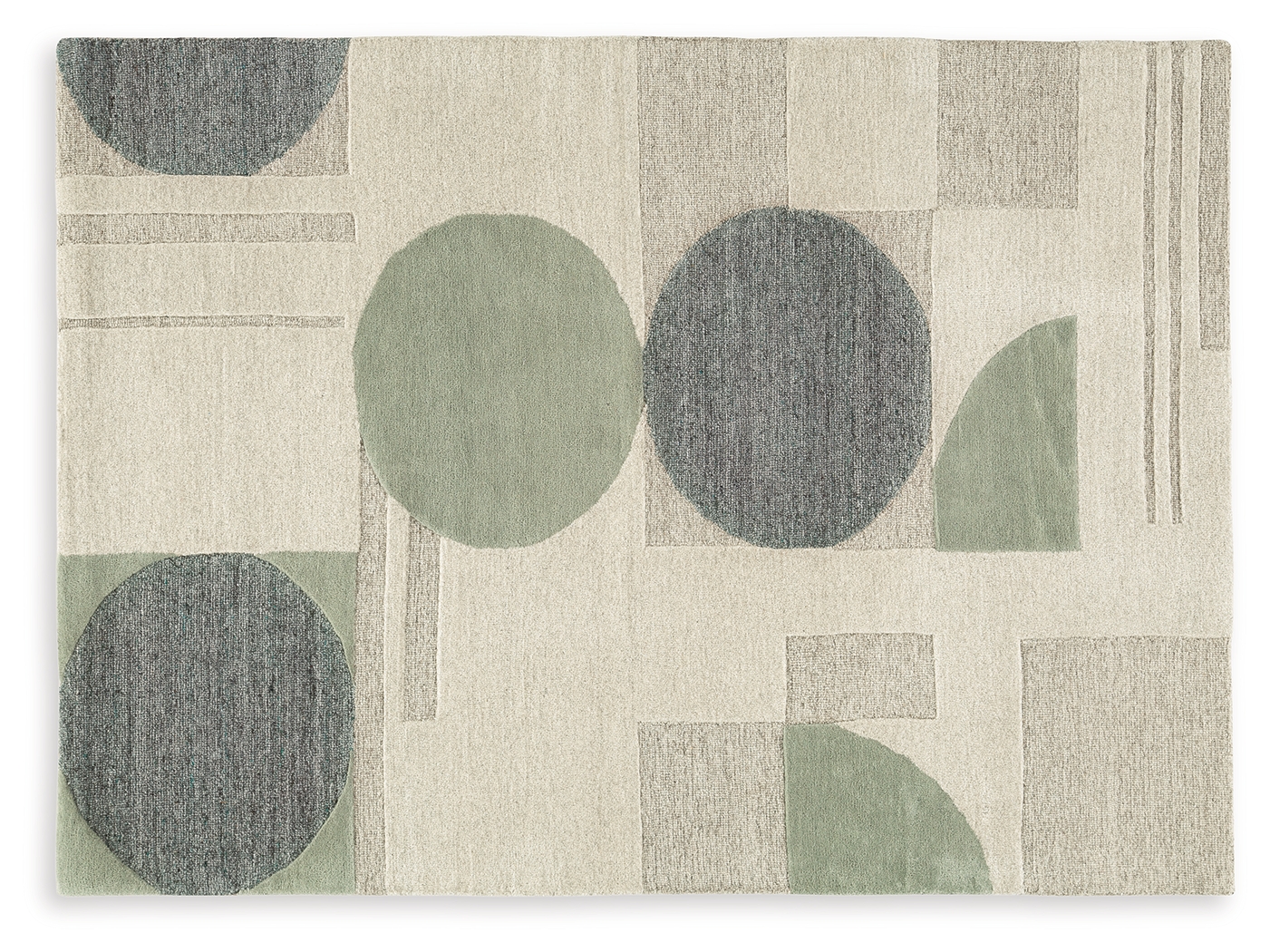 Dallane - 5' x 7' Rug - Linen / Blue / Green