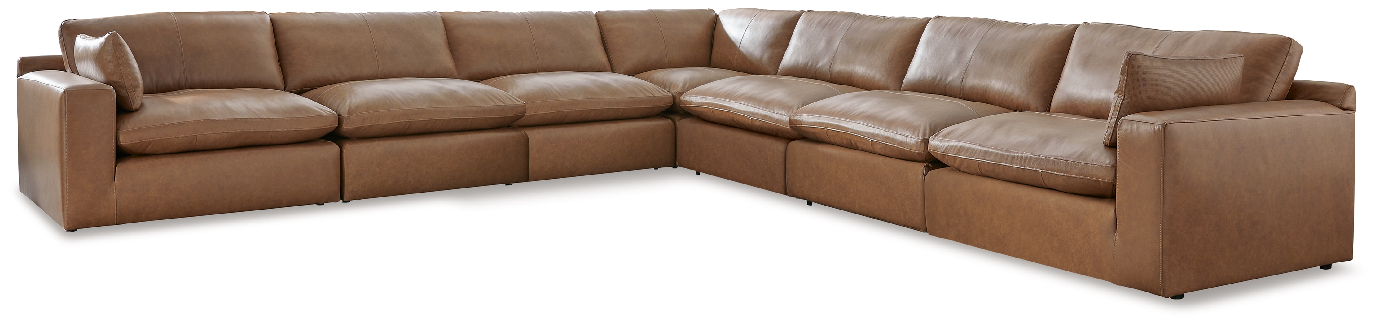 Emilia - 7-Piece Sectional - Caramel