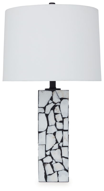 Macaria - Marble Table Lamp - White / Black