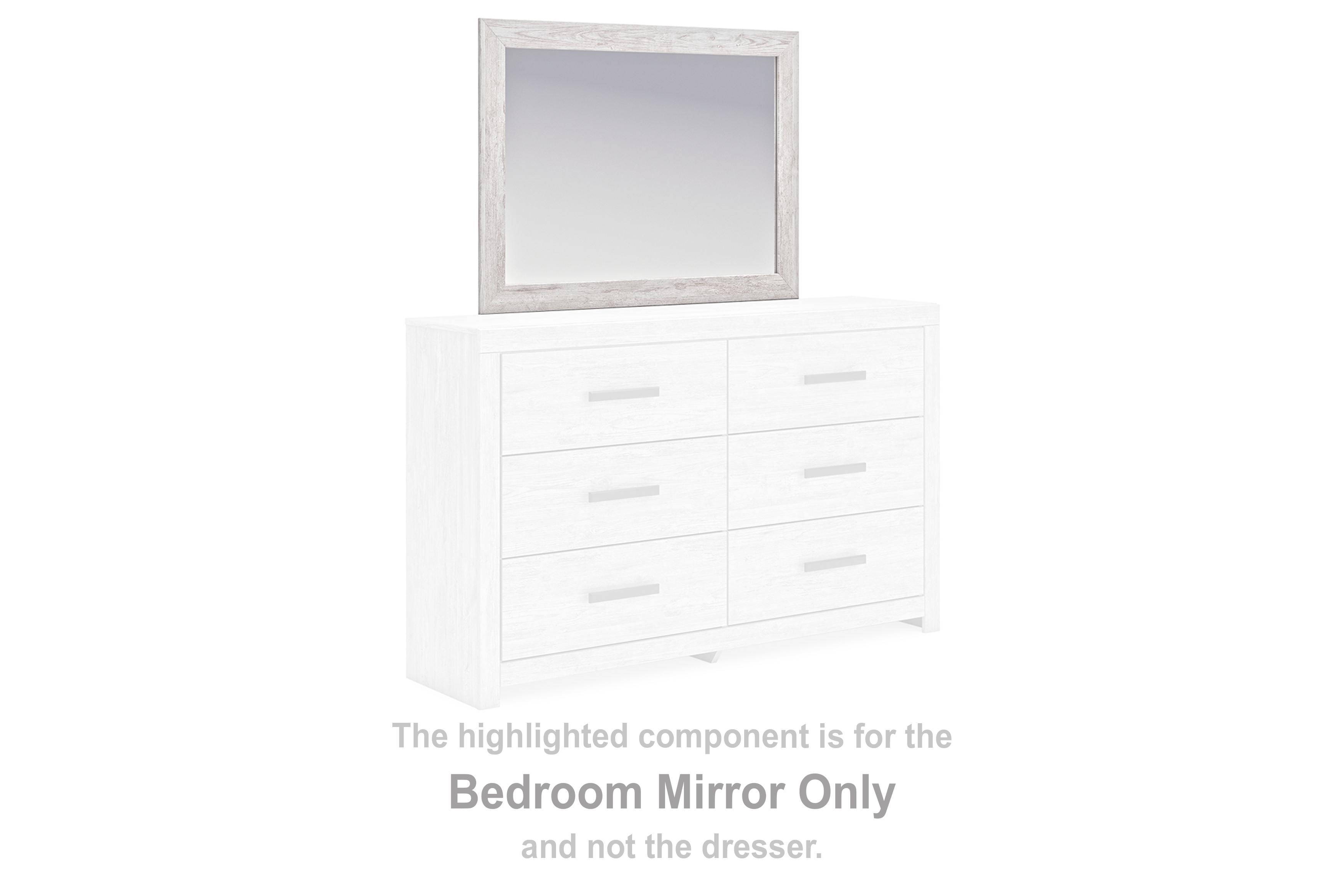 Cayboni - Bedroom Mirror - Whitewash