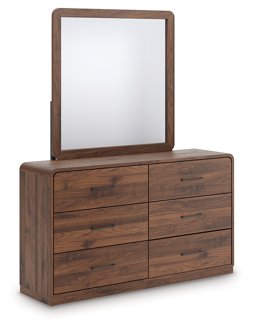Fortlorn - Dresser And Mirror - Walnut Brown