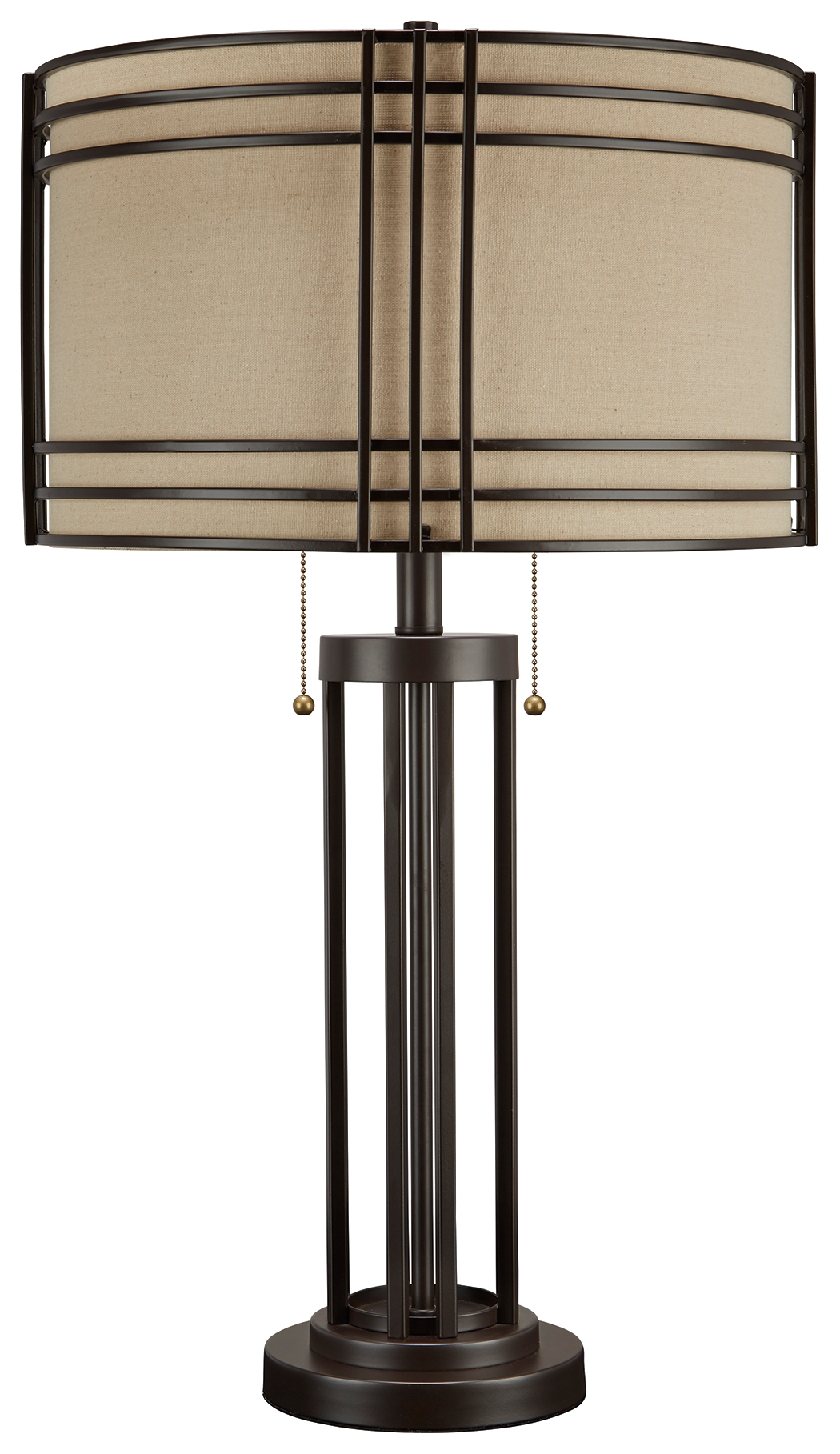 Hanswell - Metal Table Lamp  - Dark Brown