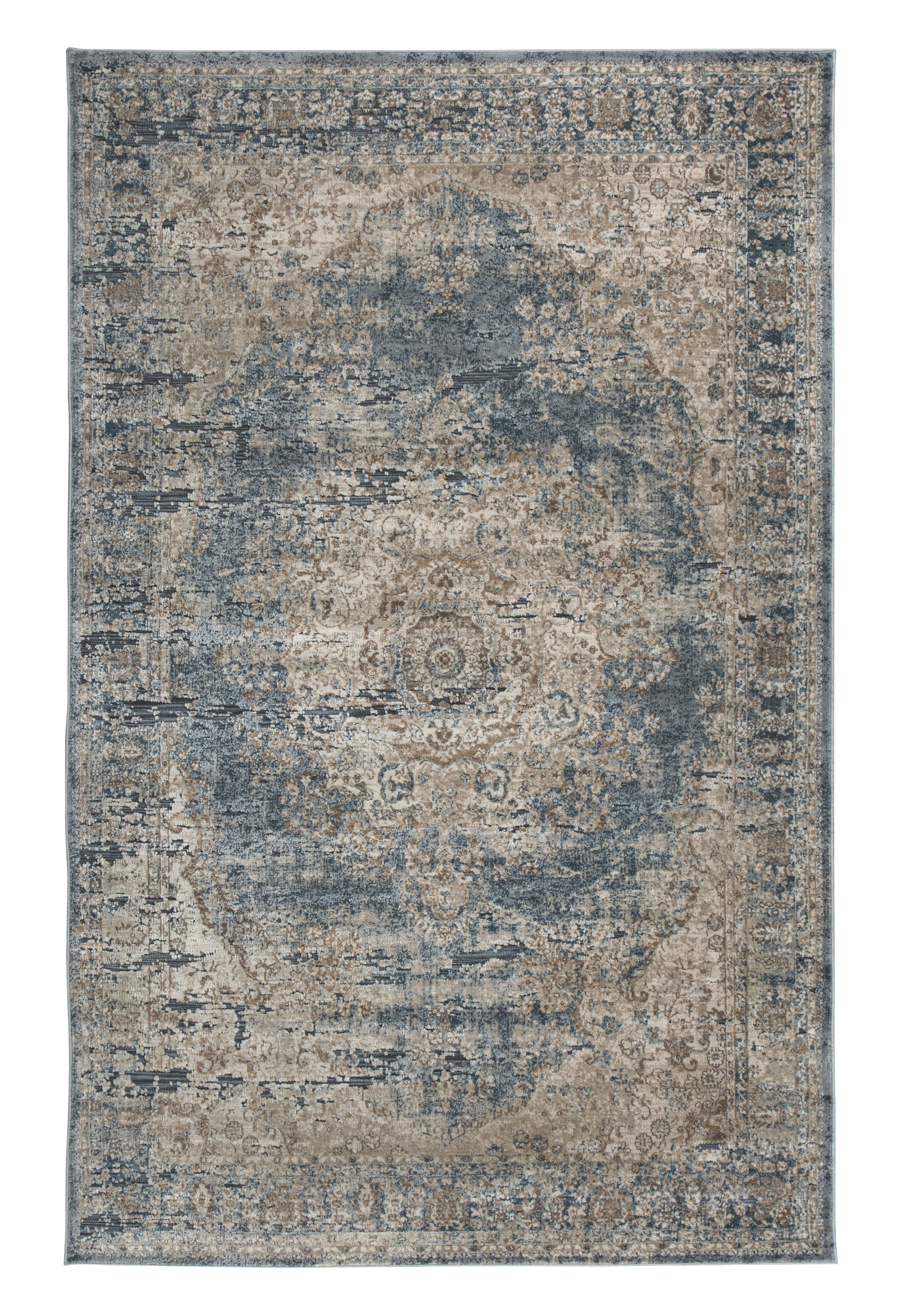 South - 8' x 10' Rug - Blue / Beige