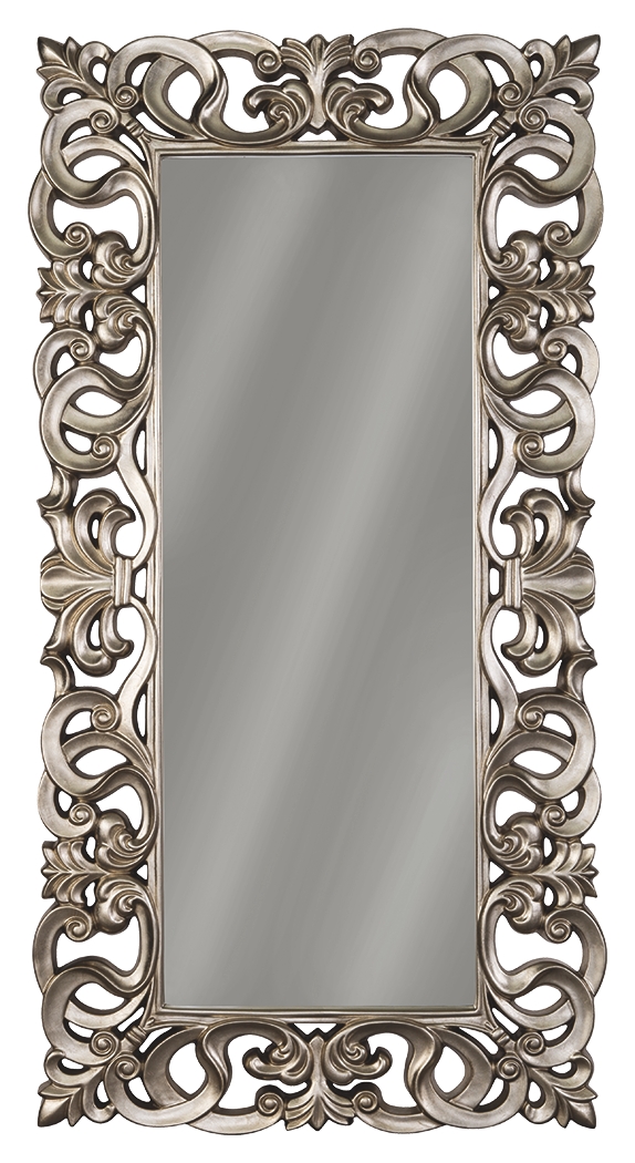Lucia - Floor Mirror - Antique Silver Finish