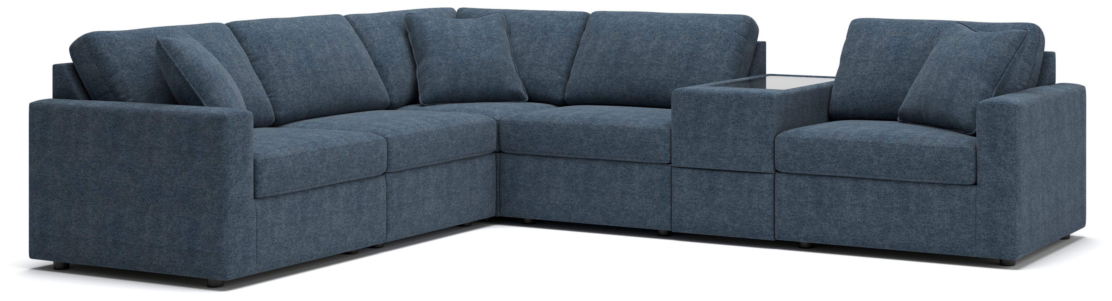 Modmax - 6-Piece Sectional With Storage Console - Ink