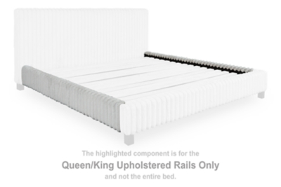 Zuraleus - Queen / King Upholstered Rails - Gray