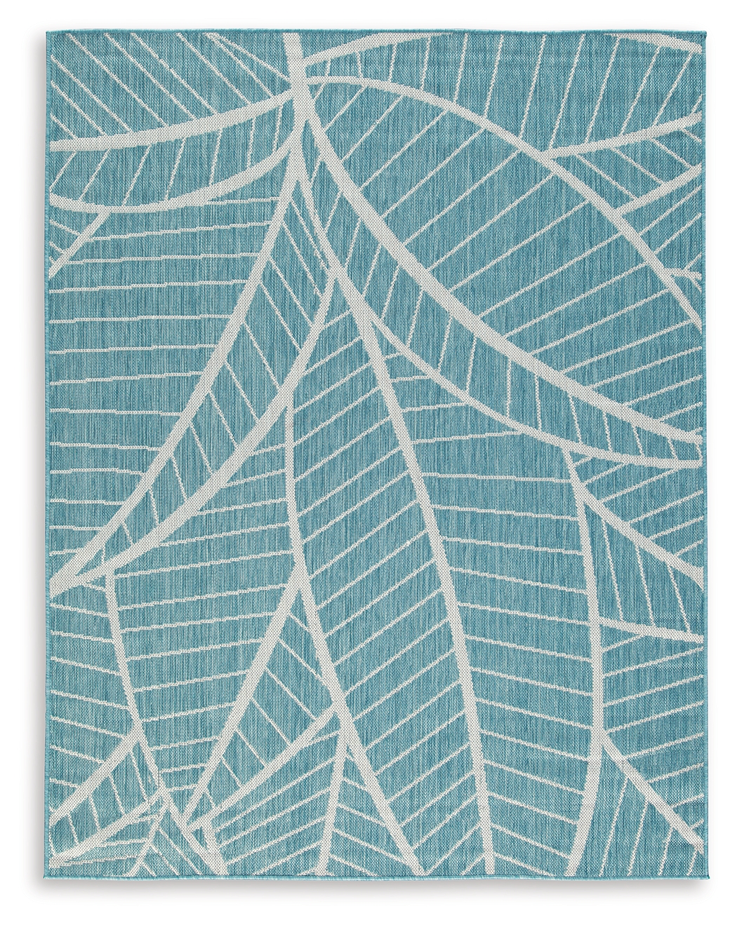 Hulsia - 5' x 7' Rug - Ivory / Aqua