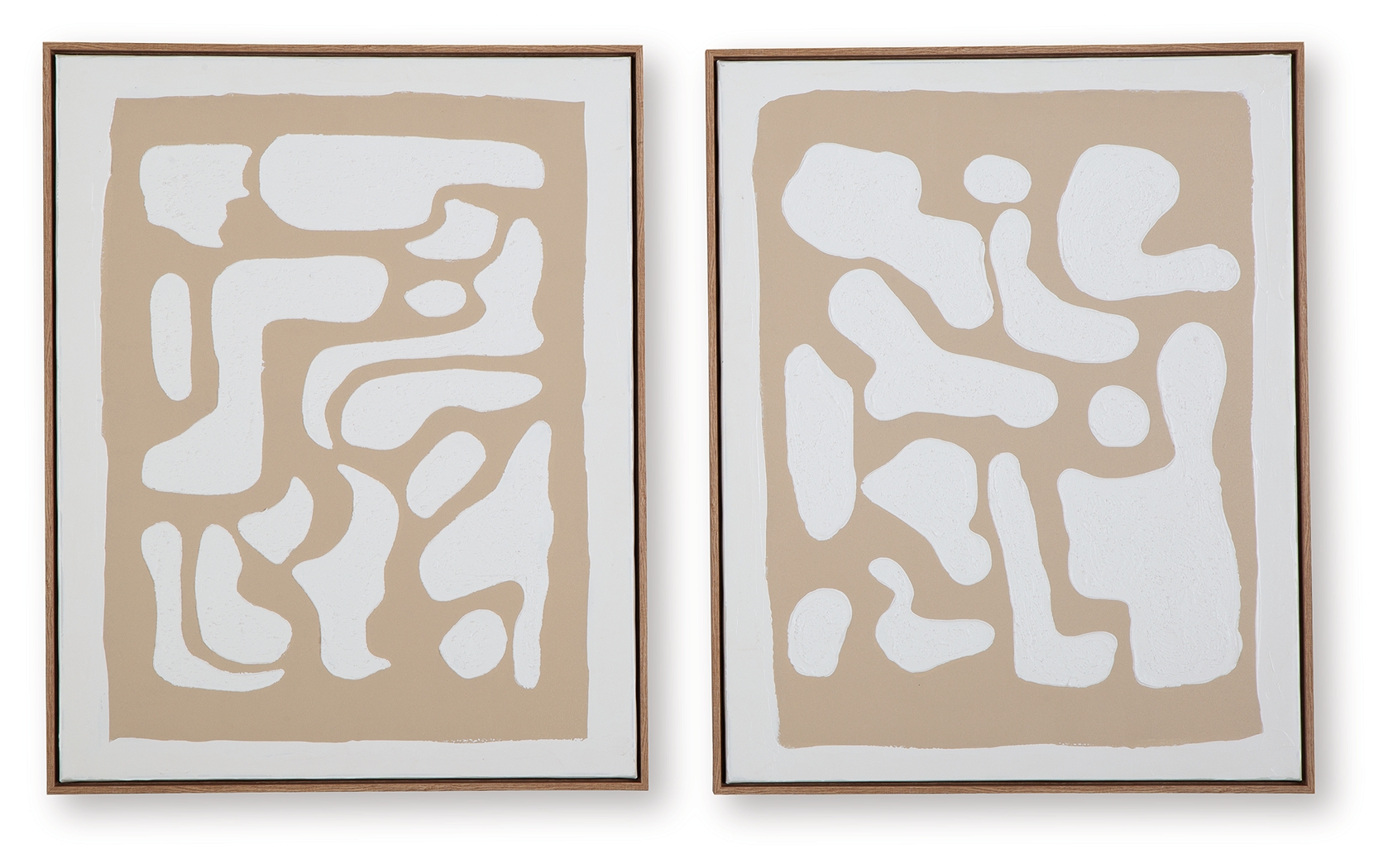 Waldett - Wall Art Set (Set of 2) - Beige / White