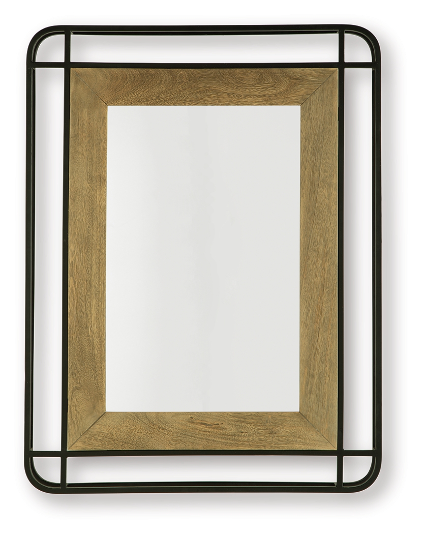 Beelman - Accent Mirror - Black / Brown