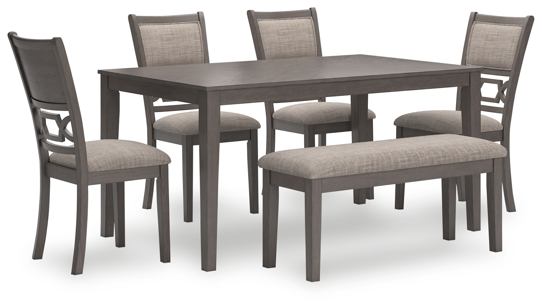 Wrenning - Dining Room Table Set (Set of 6) - Gray