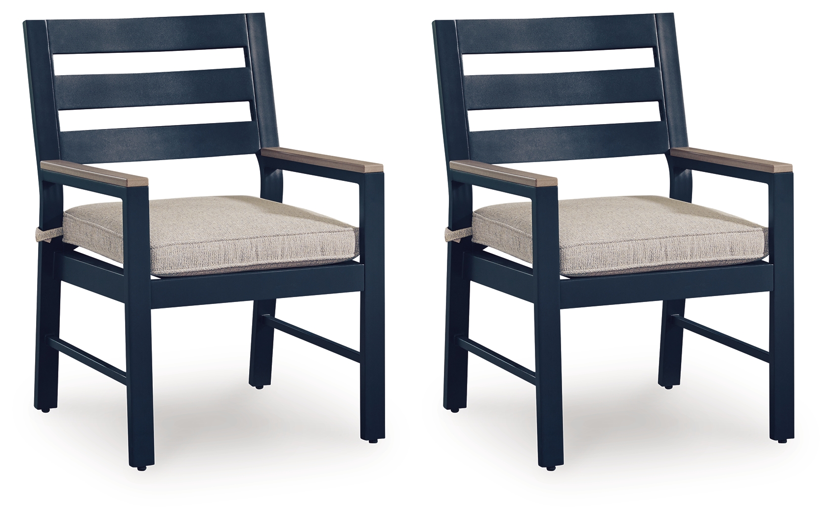 East Beach - Arm Chair With Cushion (Set of 2) - Blue