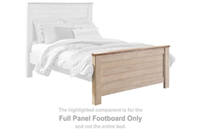 Willowton - Full Panel Footboard - Whitewash