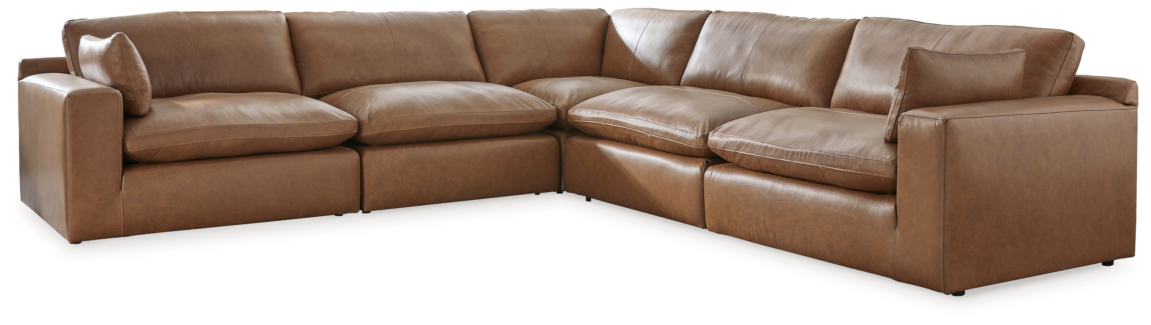 Emilia - 5-Piece Sectional - Caramel