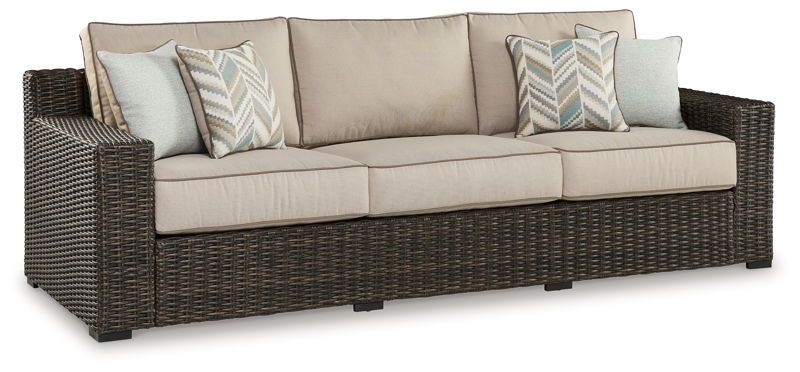 Coastline Bay - Sofa With Cushion - Brown