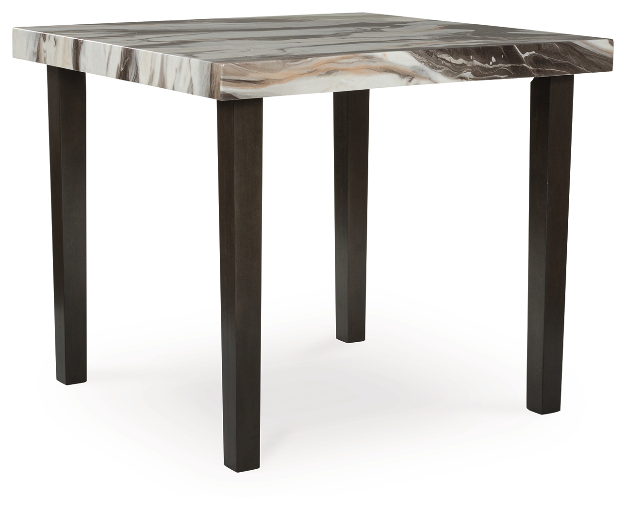 Jeshina - Square Dining Room Counter Table - Dark Brown / Beige