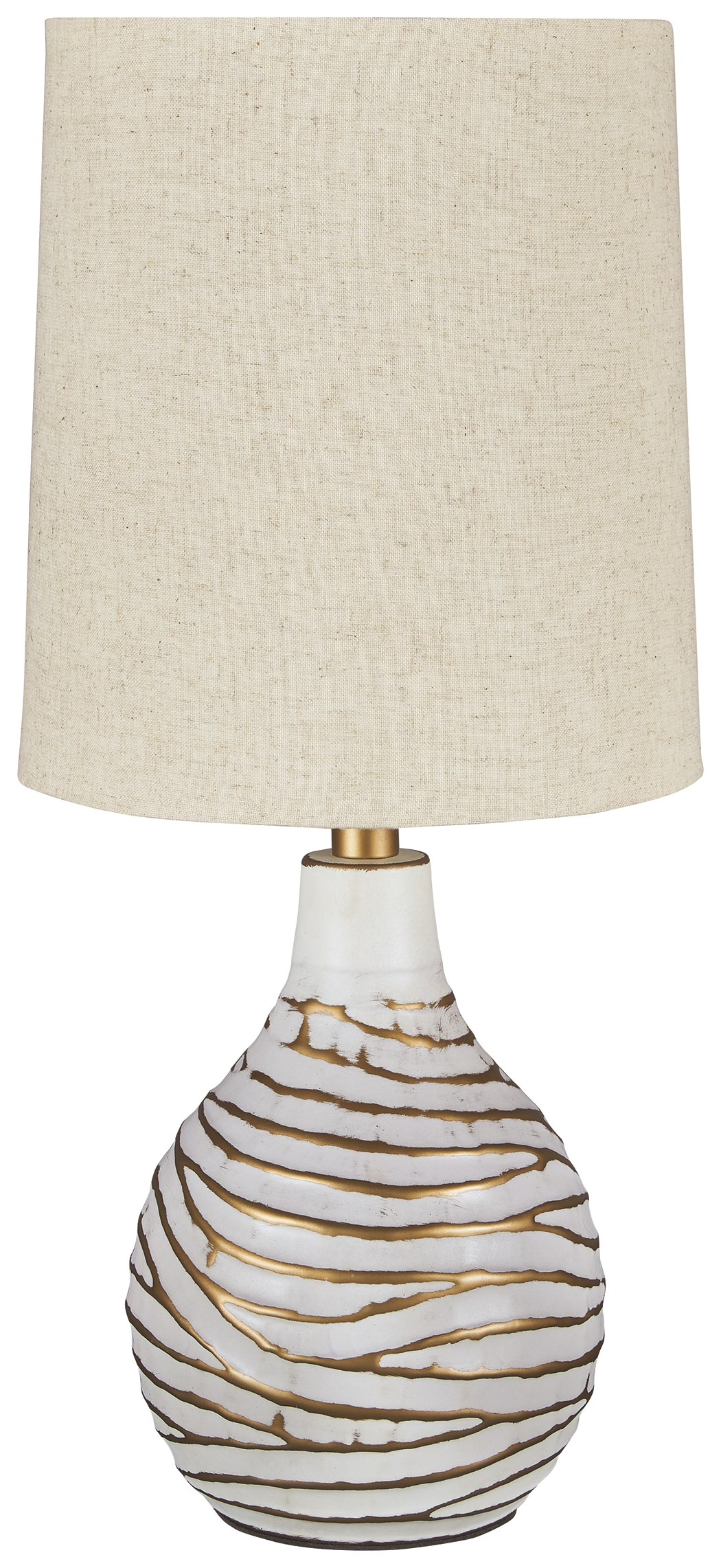 Aleela - Metal Table Lamp  - White / Gold Finish