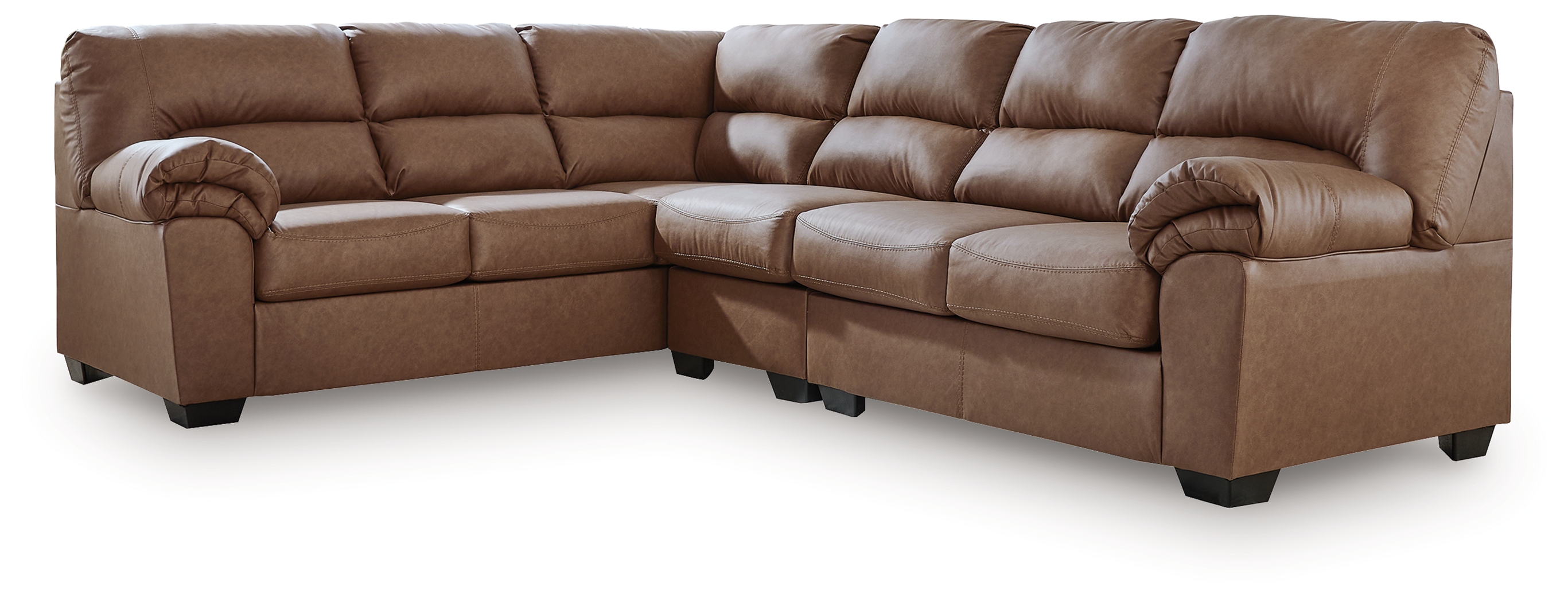 WillowBend - 3-Piece Sectional With LAF Sofa With Corner Wedge - Caramel