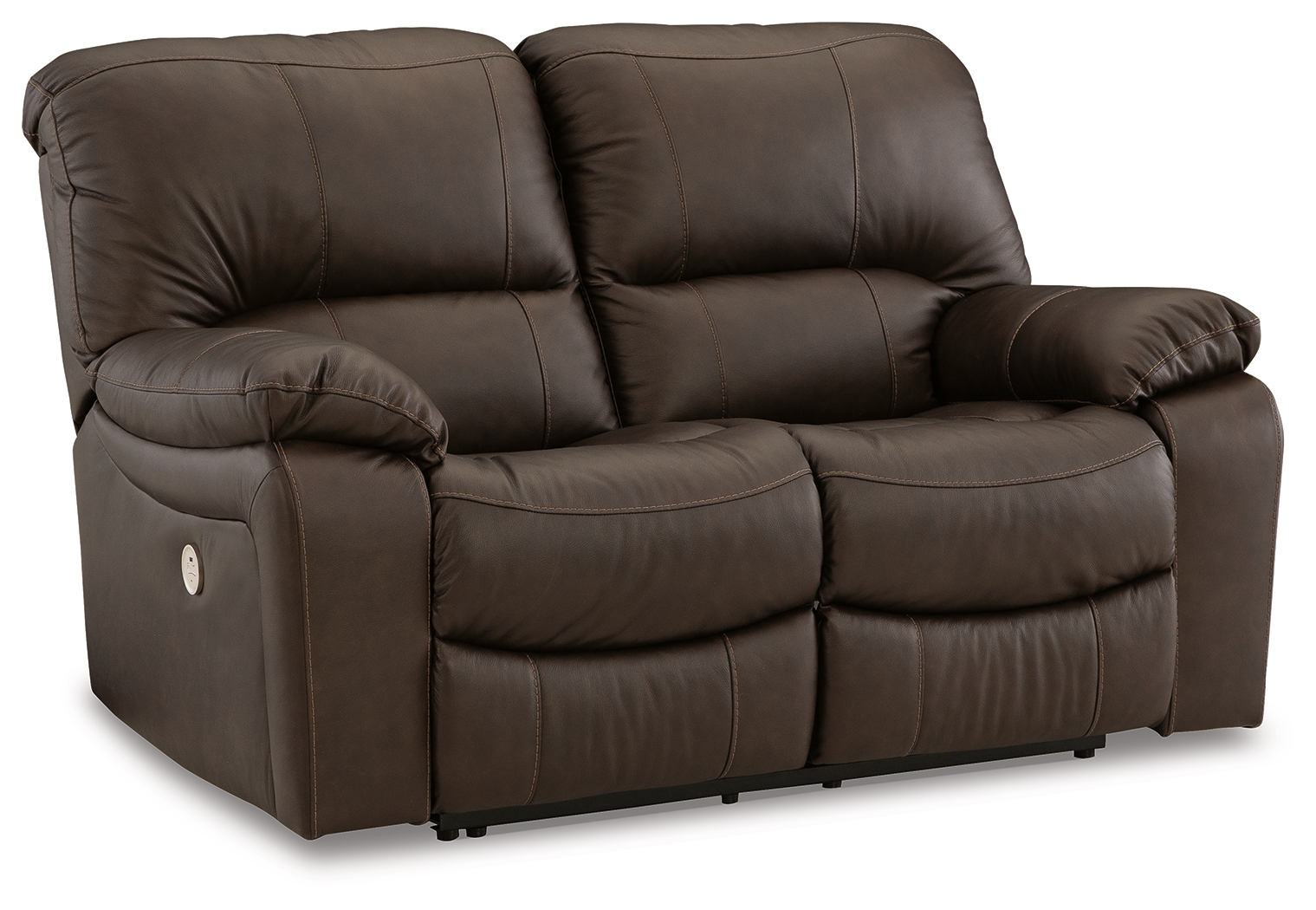 Leesworth - Reclining Power Loveseat - Dark Brown