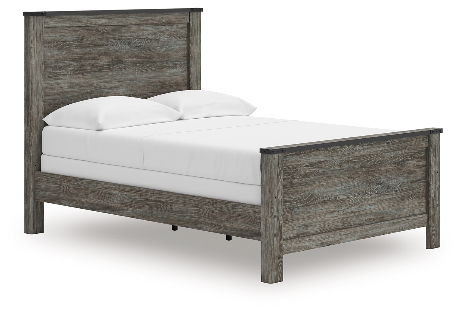 Frandern - Full Panel Bed - Black / Gray