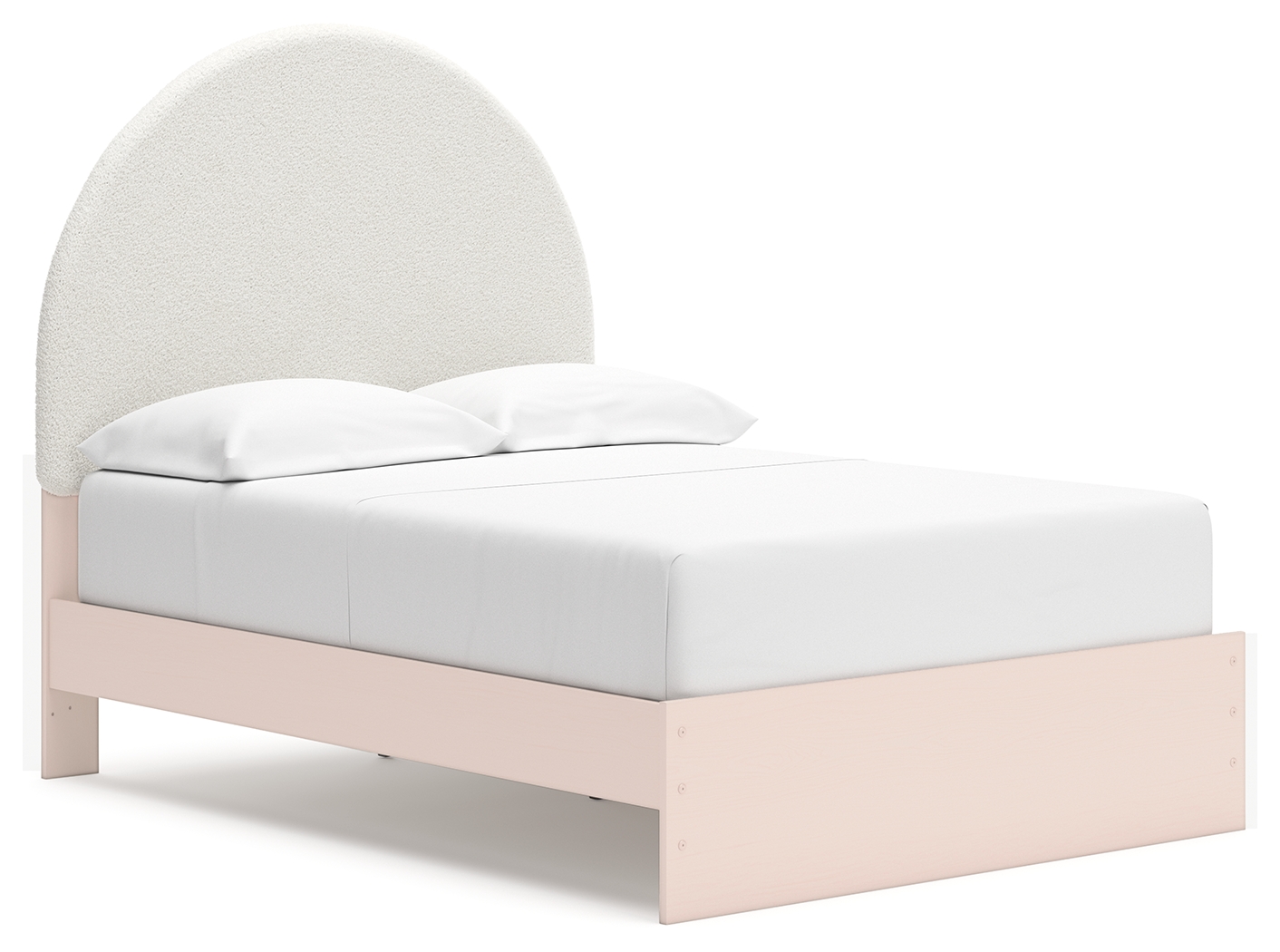 Wistenpine - Full Upholstered Panel Bed With Side Storage - Blush