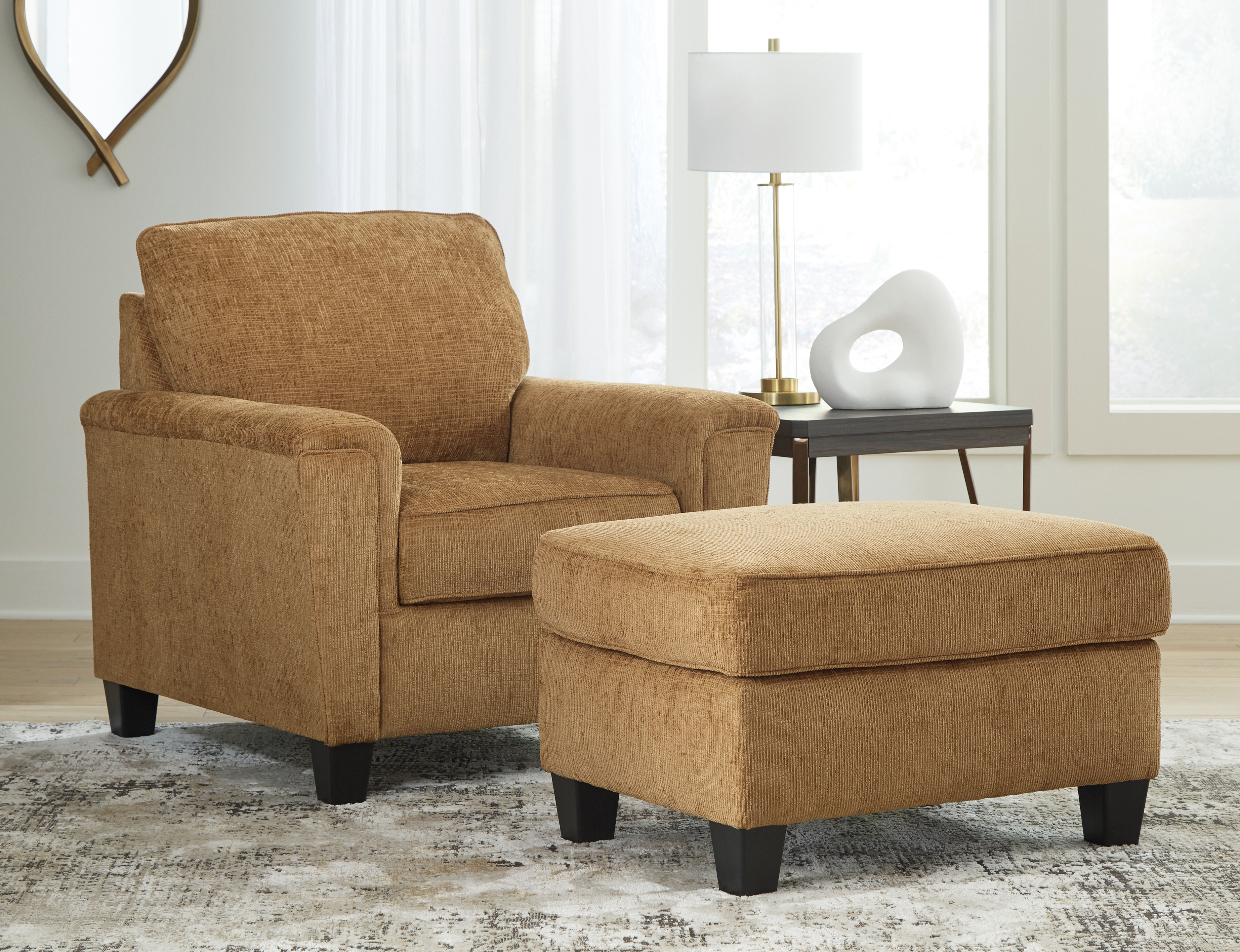 Erinslane - 2 Pc. - Chair, Ottoman - Honey