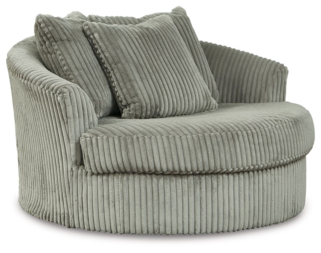 Lindyn - Oversized Swivel Accent Chair - Fog