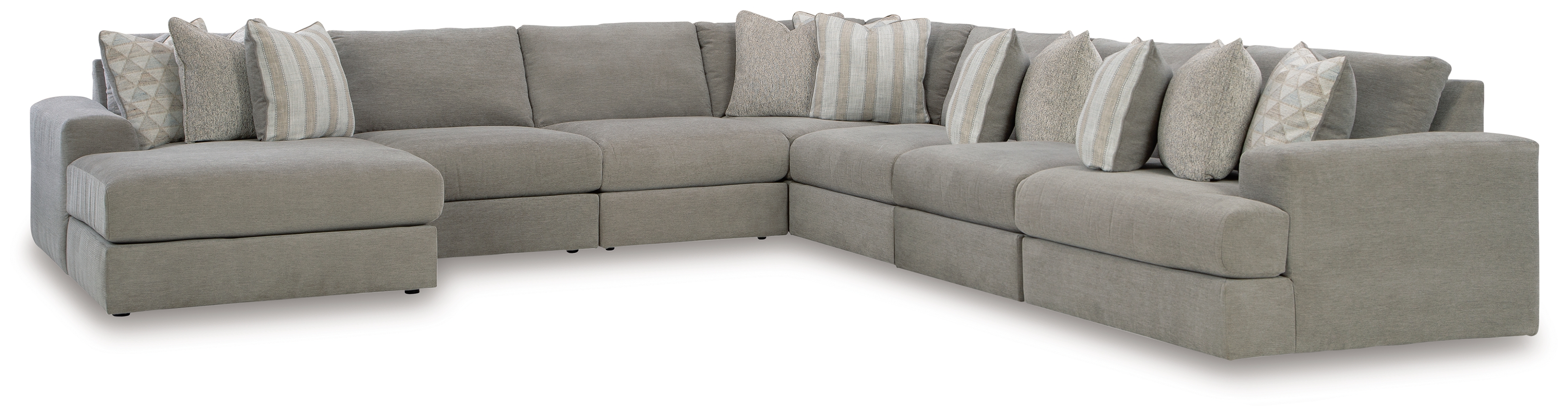 Avaliyah - 7-Piece Sectional With Laf Corner Chaise - Ash