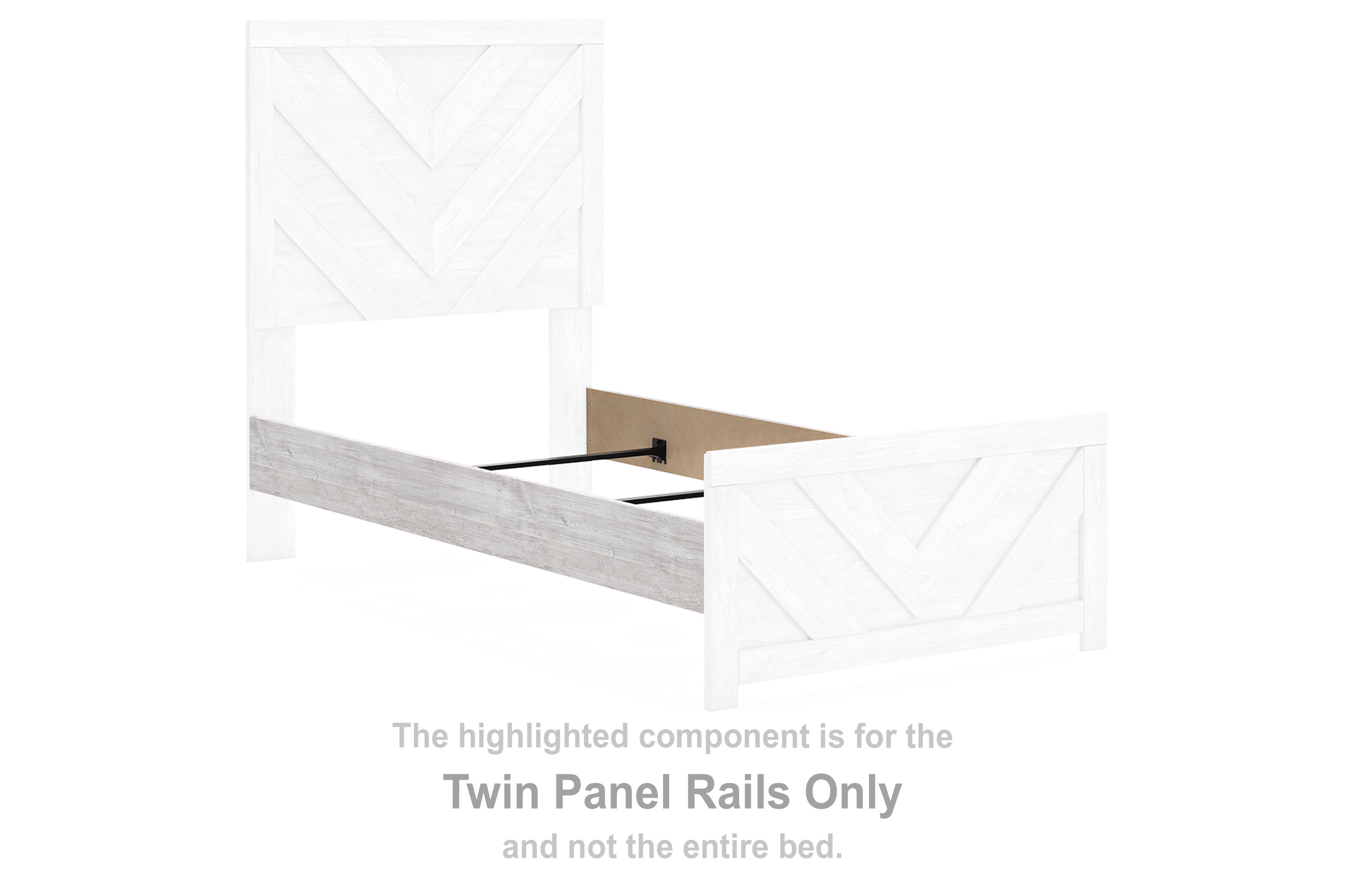 Cayboni - Twin Panel Rails - Whitewash
