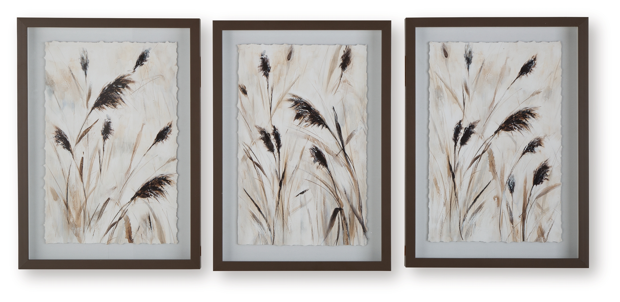 Honslow - Wall Art Set (Set of 3) - Brown / Black / White