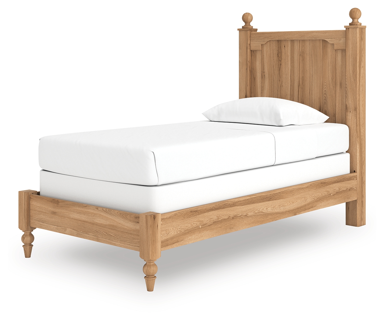 Aleaport - Twin Panel Bed - Warm Brown