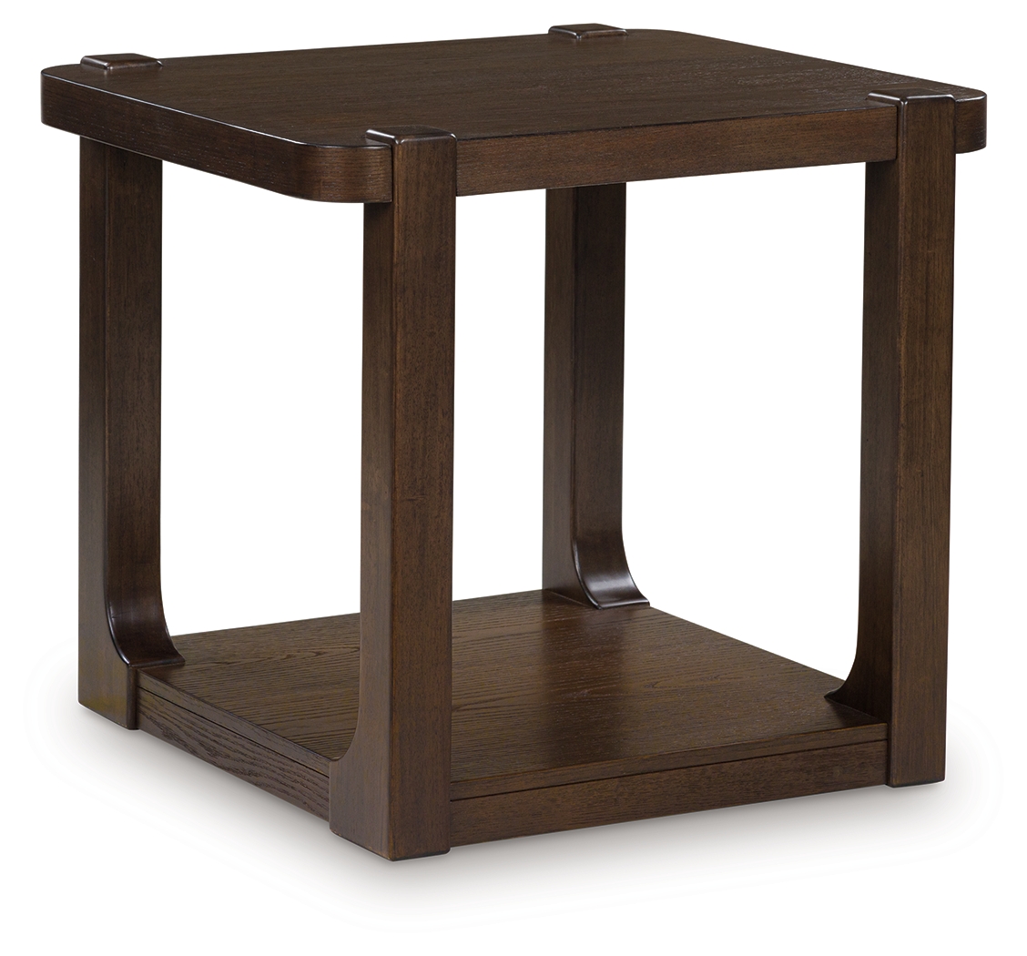 Breckington - Rectangular End Table - Dark Brown