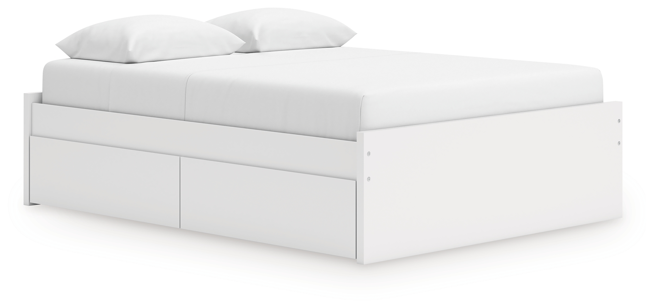 Onita - Queen Platform Bed With 1 Side Storage - White