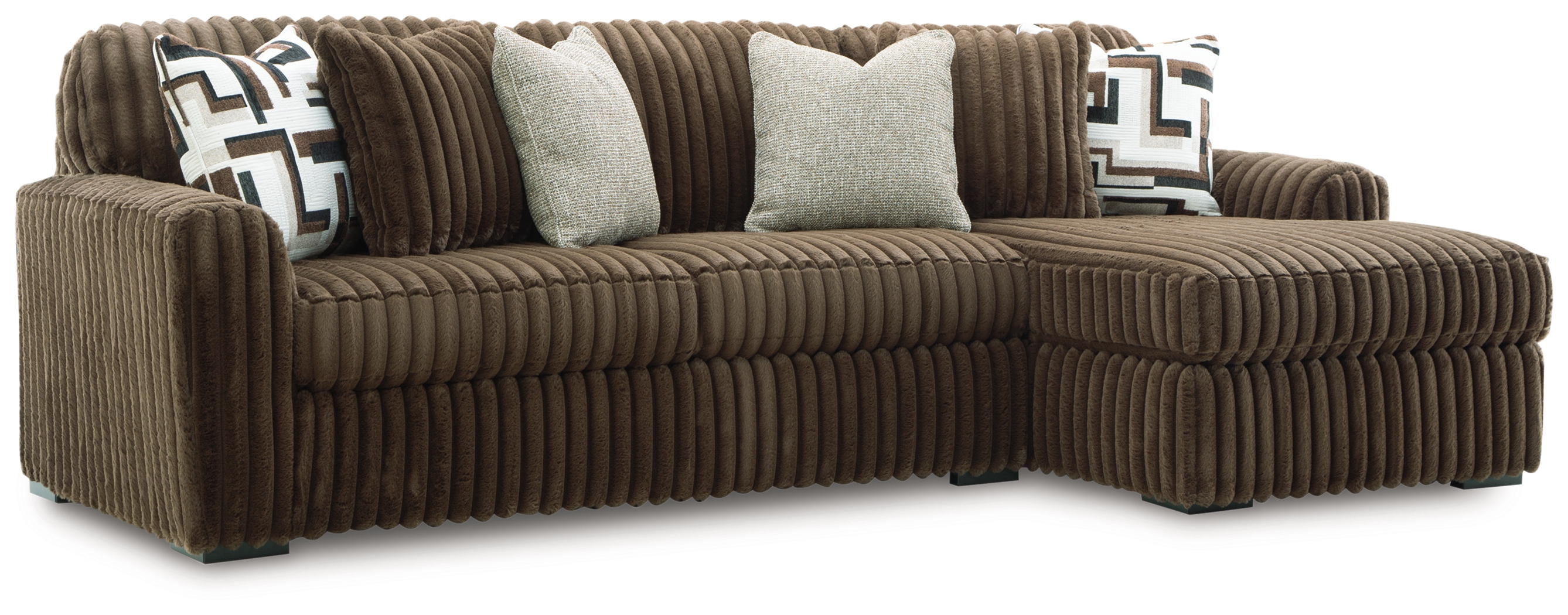 Midnight-Madness - 2-Piece Sectional Sofa With RAF Corner Chaise - Chocolate