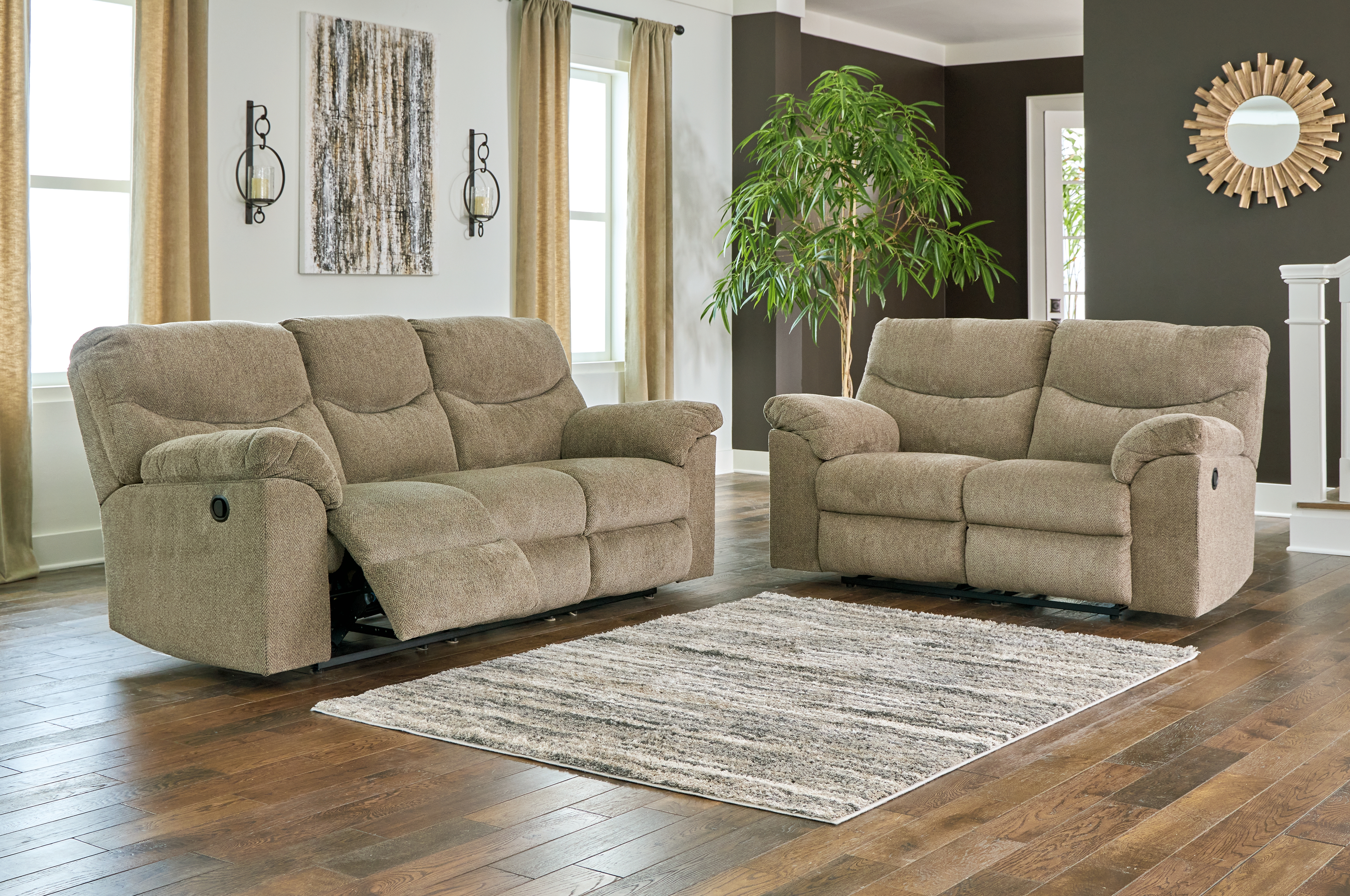 Alphons - 2 Pc. - Reclining Sofa, Loveseat - Briar